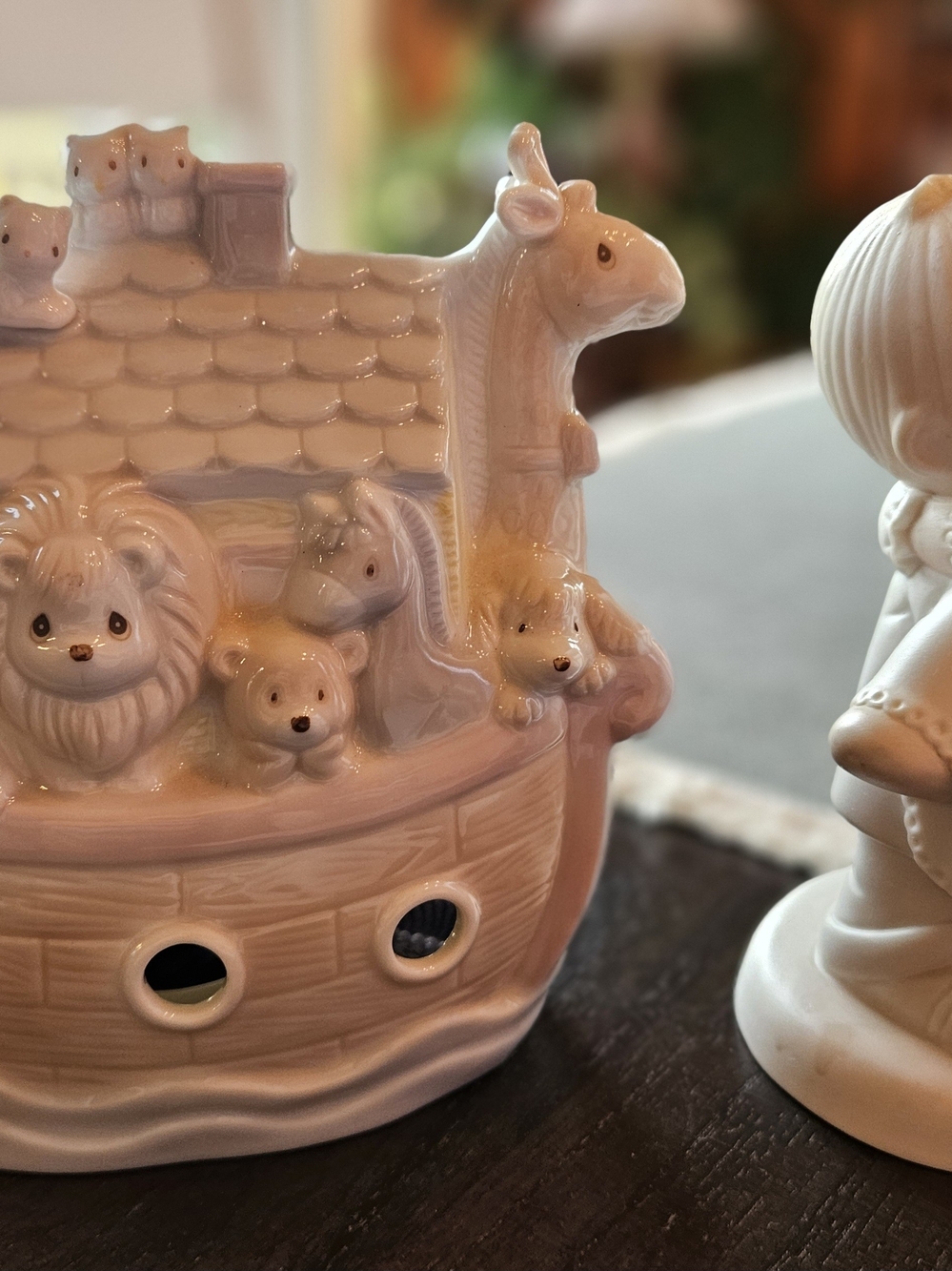 Lot of 2 Vintage Precious Moments Bride/Groom Wedding & Noah's Ark Nursery Decor